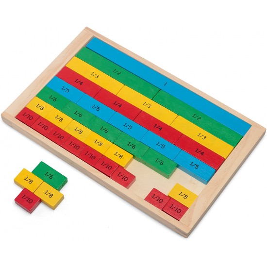 Toys - Math - Educational  - Wooden - Learn - Fraction Boards