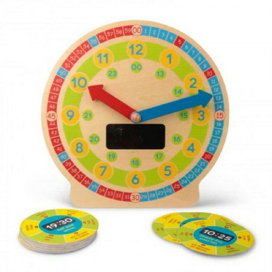 Toys - Math - Educational - Wooden - Learning  Clock 