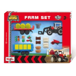 Toys - VEHICLES - Farm - MINI WORKING MACHINES - FARM - Red set - MASSEY FERGUSON 