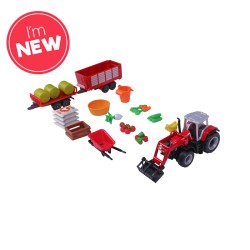 Toys - VEHICLES - Farm - MINI WORKING MACHINES - FARM - Red set - MASSEY FERGUSON 