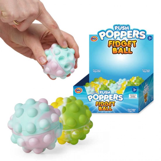 Toys - Pocket Toys - Stress - Fidget Toys - Sensory - Push Popper Fidget ball - colours vary