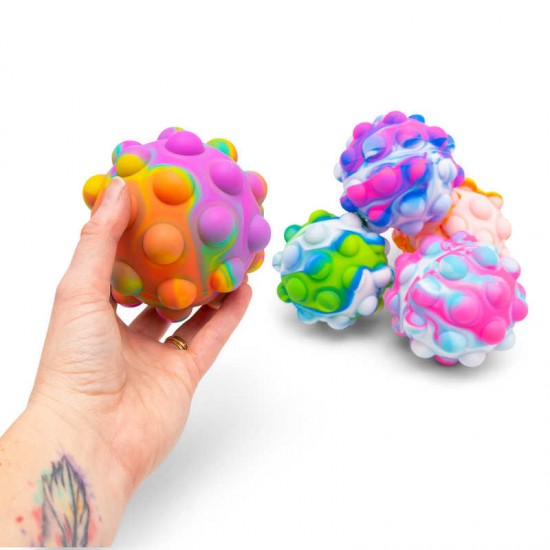 Toys - Pocket Toys - SET - 2 x Stress Fidget Toys - Micro fidget pod (vary) and Mega push popper ball 