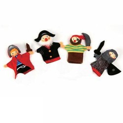 Toys - Pocket Toys - Puppet - PIRATE - Black hat and Red nose 