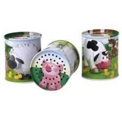 Toys - Musical - Baby - Tin - Farm - Farmyard Shake a Noise Animals 