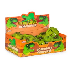 Toys - Pocket Toys - Puppet -  HAND - DINOSAUR - Green - Tyrannosaurus rex head.