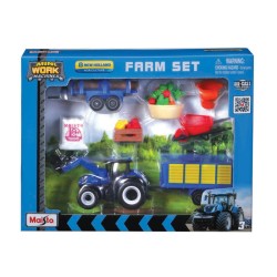 Toys - VEHICLES - Farm - MINI WORKING MACHINES - FARM - NEW HOLLAND - blue set 