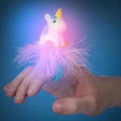 Toys - Pocket Toys - Unicorn flashing ring  - colours vary