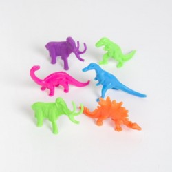 Toys - Pocket toys - DINOS - rainbow prehistoric dinosaurs and mammals animals  6pc 
