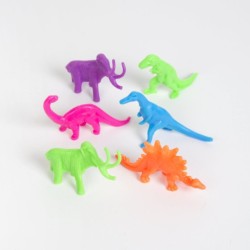 Toys - Pocket toys - DINOS - rainbow prehistoric dinosaurs and mammals animals  6pc 