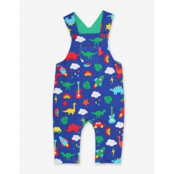 Trousers - Dungarees - TOBY TIGER - Blue Dino Guitar Playtime Mix Up Print 