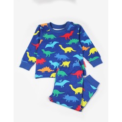 Pyjamas - DINOSAURS - Toby Tiger - DINOSAURS -  Blue and Rainbow Dinos - last size