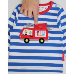 Top - VEHICLES - Toby Tiger - Fire engine - stripy - last size