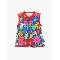 Gilet - Toby Tiger - Fleece and Rainbow flowers  - last 5-6y - clearance