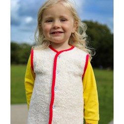 Gilet - Toby Tiger - Fleece and Rainbow flowers 