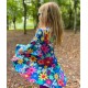 Dress - SKATER - Long sleeves - Toby Tiger - Flowers - Bold rainbow 
