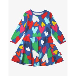 Dress - SKATER - Rainbow - Long sleeves - Toby Tiger - HEARTS  - clearance