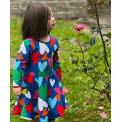 Dress - SKATER - Long sleeves - Toby Tiger - Rainbow Hearts