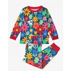 Pyjamas - Toby Tiger - Bold floral - rainbow flowers 