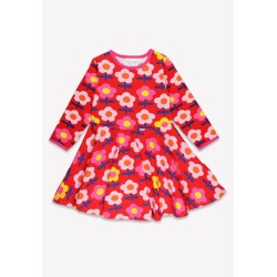 Dress - Skater - FLOWERS - Long sleeves - Toby Tiger - Pink Flowers