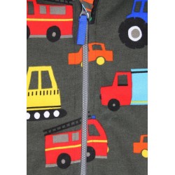 Hoody - VEHICLES - Toby Tiger - Transport - Vehicles - fire engine, tractor, cars.