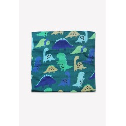 Muslins and Blankets - Muslins - Dinosaurs -  Toby Tiger - 2 pc - Green stripe