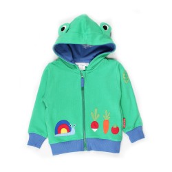 Hoody - GARDEN -  Toby Tiger - FROG - Green Zip up - last one 