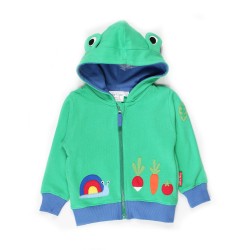 Hoody - Toby Tiger - FROG - Green Zip up 