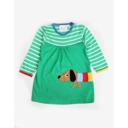 Dress - Toby Tiger - Long Sleeve - DOG - Green Rainbow Sausage Dog 