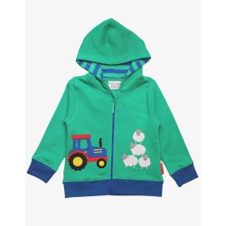 Hoody - Toby Tiger - Farm - Green Zip up 