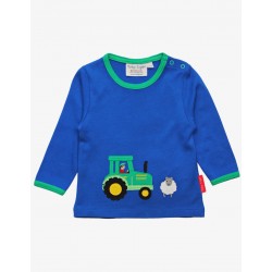 Top - Toby Tiger - Farm - Blue tractor and flock of sheep 