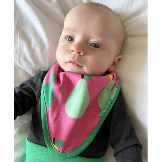 Bib - Toby Tiger - Pear - green, yellow and pink