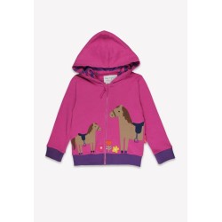 Hoody - HORSES - Toby Tiger - Hillside Pony - Pink with flower