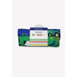 Muslins and Blankets - Muslins - FARM - Toby Tiger - Hillside tractor and Farm
