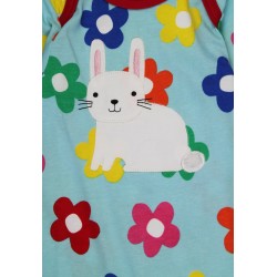 Babygrow - Romper - ANIMALS - BUNNY - Toby Tiger - Rainbow Flower Bloom