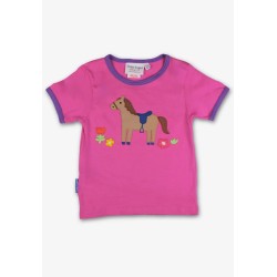 Top - Horses - Toby Tiger - Hillside Pony - Pink with flower