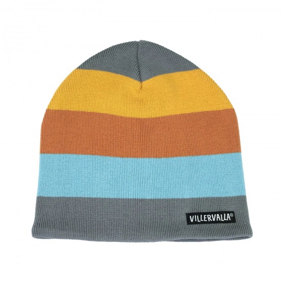 Hat - Winter - Villervalla - Fleeced Lined Knitted Hat - Beijing - Orange  