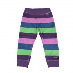Leggings - Villervalla - Warm Fleece - Brasilia - Pink, purple, green and blue stripe