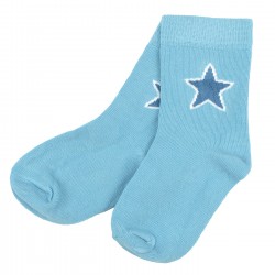 Socks - BLUE - Villervalla - ARUBA - sky blue and navy star