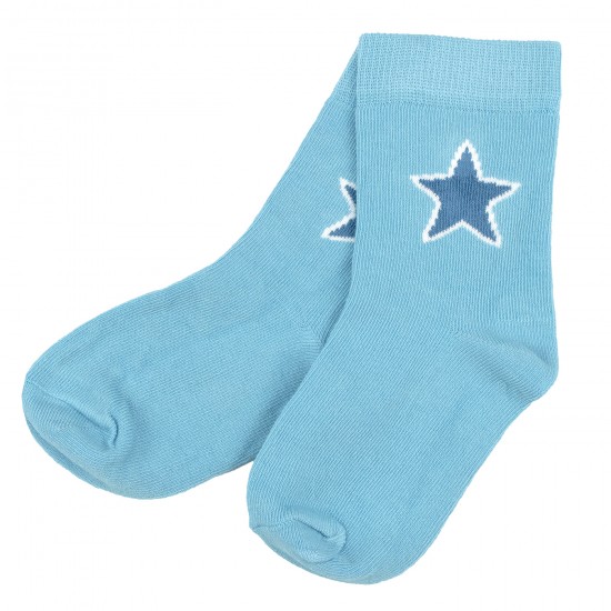 Socks - BLUE - Villervalla - ARUBA - sky blue and navy star