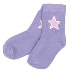 Socks - LILAC - Villervalla - soft purple and pink star - LAVENDER 
