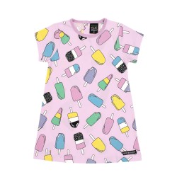 Pyjamas - Night Dress - Villervalla - Short Sleeved - Bloom - Lolly - Pink POPSICLE 