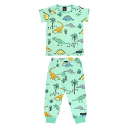Pyjamas - DINOSAURS - Summer - Villervalla - DINO - soft pear green - last two 6-9m, 12-24m