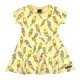 Dress - SKATER - Short sleeves - Villervalla - Budgie Parrot- yellow lemon 