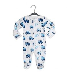 Babygrow - VEHICLES - Blue Vehicles - Diggers, Trucks, Tractors - last 6-9m 