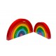 Toys - Wooden - SORTER - FAIR TRADE - LARGE WOODEN RAINBOW  Stacker Puzzle - 7 pieces - last one