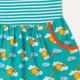 Dress - Ducky Zebra - Turquoise stripe Rainbow with Pockets