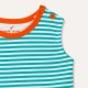 Dress - Ducky Zebra - Turquoise stripe Rainbow with Pockets