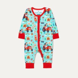 Babygrow - Romper - Ducky Zebra - Unisex - Organic Cotton - Zip up - Farmyard Fun Print