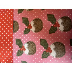 Wrapping Paper - REVERSIBLE - CHRISTMAS - Christmas Pudding - posted folded 
