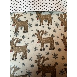 Wrapping Paper - REVERSIBLE - Christmas - Rudolph - posted folded 